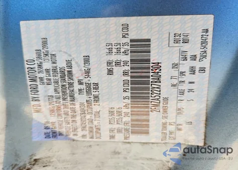 2007 Ford Freestar Sel z USA, uszkodzony, nr VIN 2FMZA522X7BA04304